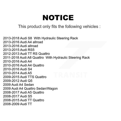 Extrémité de biellette de direction intérieure avant, pour Audi A4 Quattro Q5 A5 S4 S5 TT allroad A8