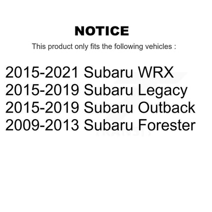 Extrémité de biellette de direction intérieure avant, pour Subaru Outback Forester WRX Legacy