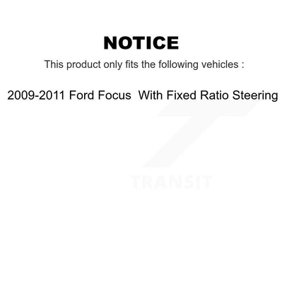 Extrémité de biellette de direction intérieure avant pour Ford Focus 09-11 avec rapport fixe