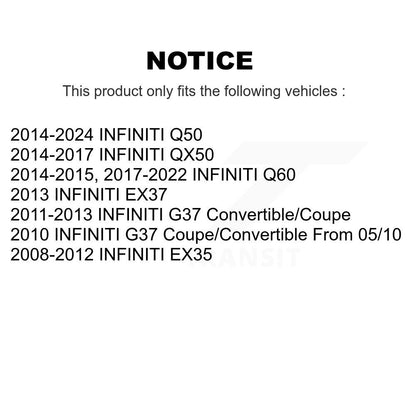 Extrémité de biellette de direction intérieure avant, pour INFINITI Q50 G37 QX50 EX35 Q60 EX37