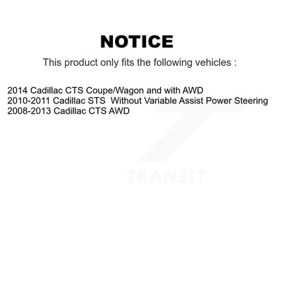 Extrémité de biellette de direction intérieure avant pour Cadillac CTS STS TOR-EV800711