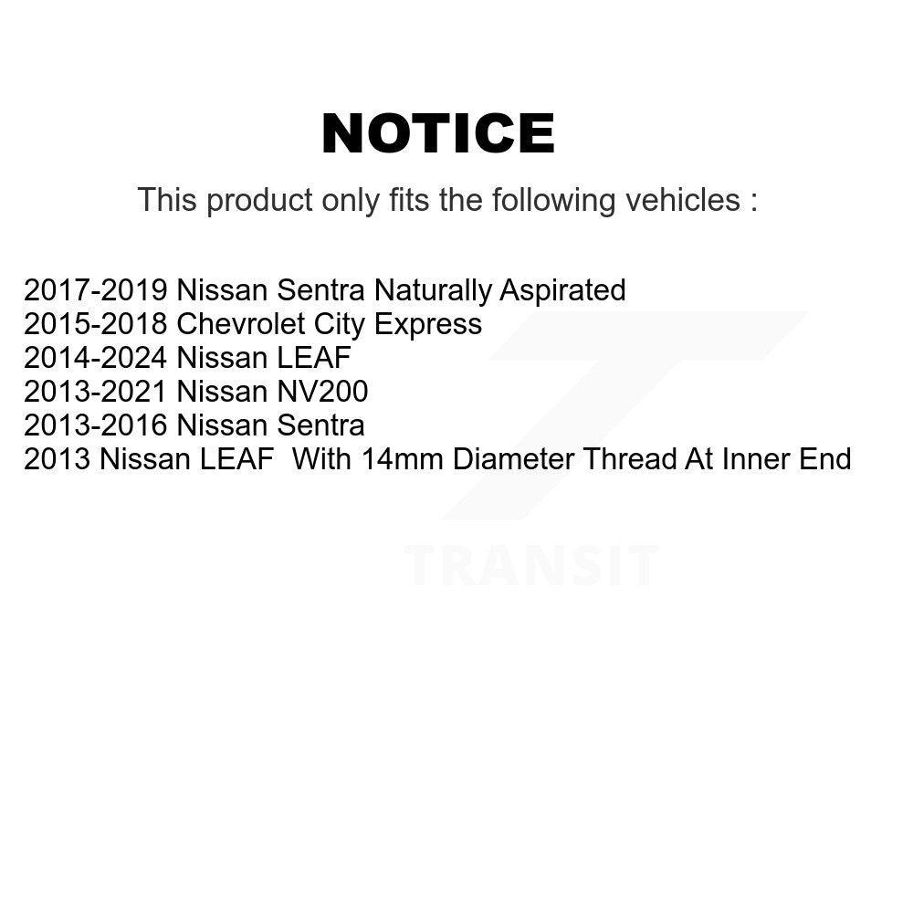 Extrémité de biellette de direction intérieure avant, pour Nissan Sentra LEAF NV200 Chevrolet City