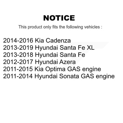 Extrémité de biellette de direction intérieure avant, pour Hyundai Sonata Santa Fe Kia Optima XL Azer