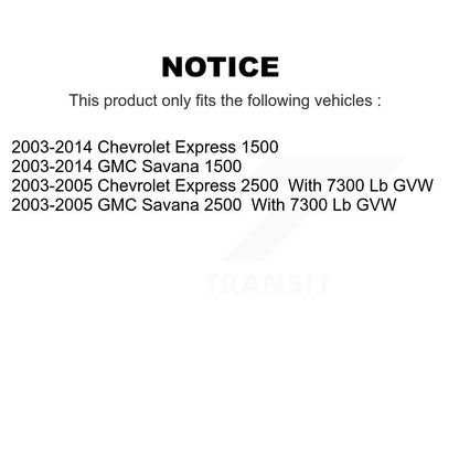 Extrémité de biellette de direction intérieure avant, pour Chevrolet Express 1500 GMC Savana 2500