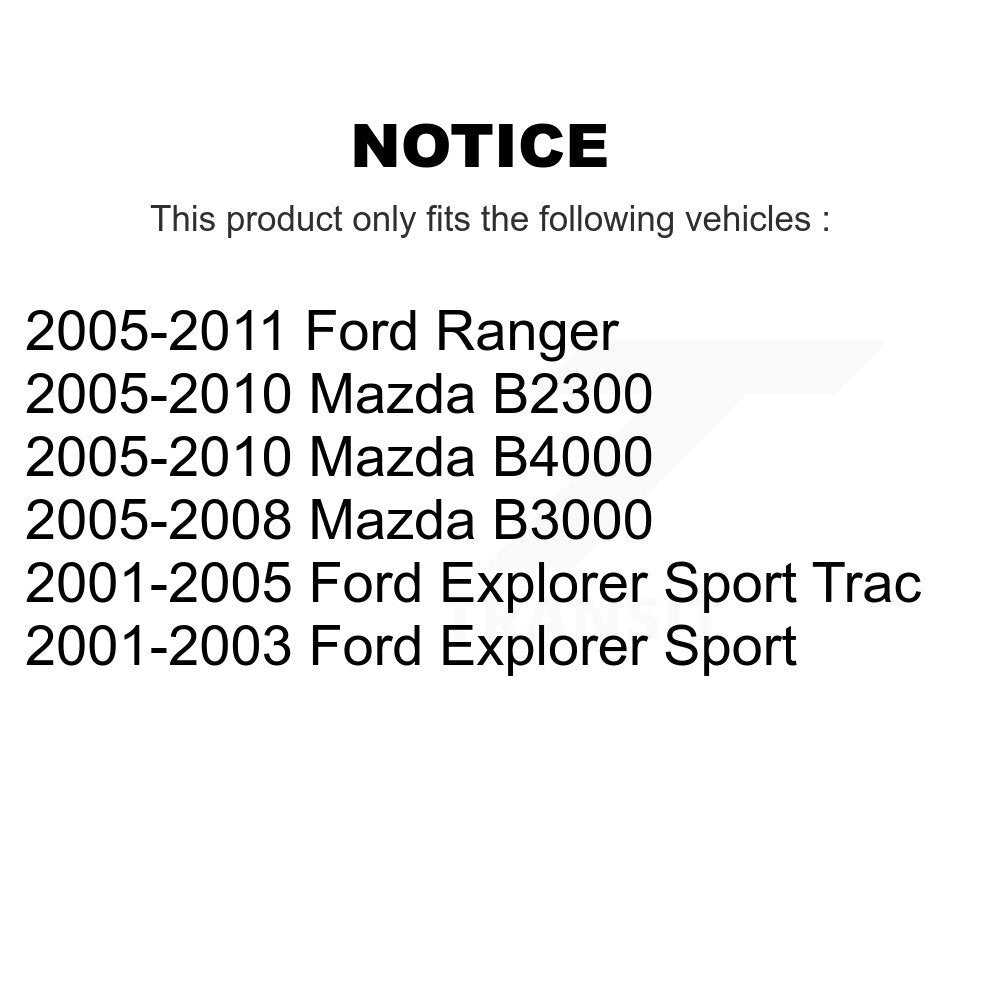 Extrémité de biellette de direction intérieure avant, pour Ford Ranger Mazda Explorer Sport Trac B400