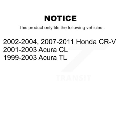 Kit de bagues de barre stabilisatrice de Suspension arrière au cadre, pour Honda CR-V Acura TL CL
