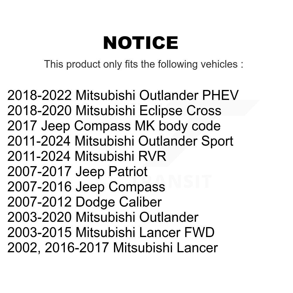 Douille de bras de commande de Suspension avant et arrière, pour Mitsubishi Jeep RVR PHE
