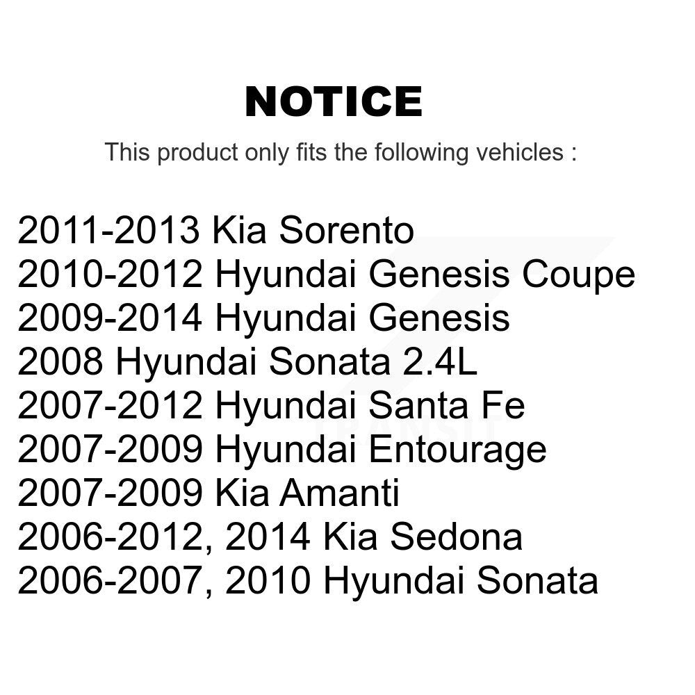 Kit de bagues de barre stabilisatrice de Suspension avant au cadre, pour Hyundai Santa Fe Kia