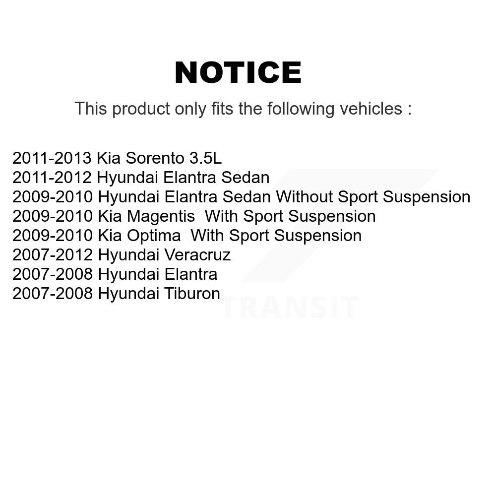 Kit de bagues de barre stabilisatrice de Suspension arrière, pour Hyundai Elantra Kia Sorento