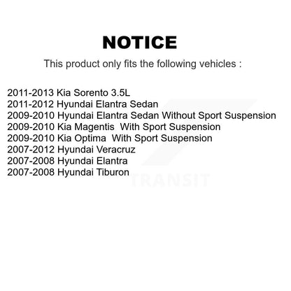 Kit de bagues de barre stabilisatrice de Suspension arrière, pour Hyundai Elantra Kia Sorento