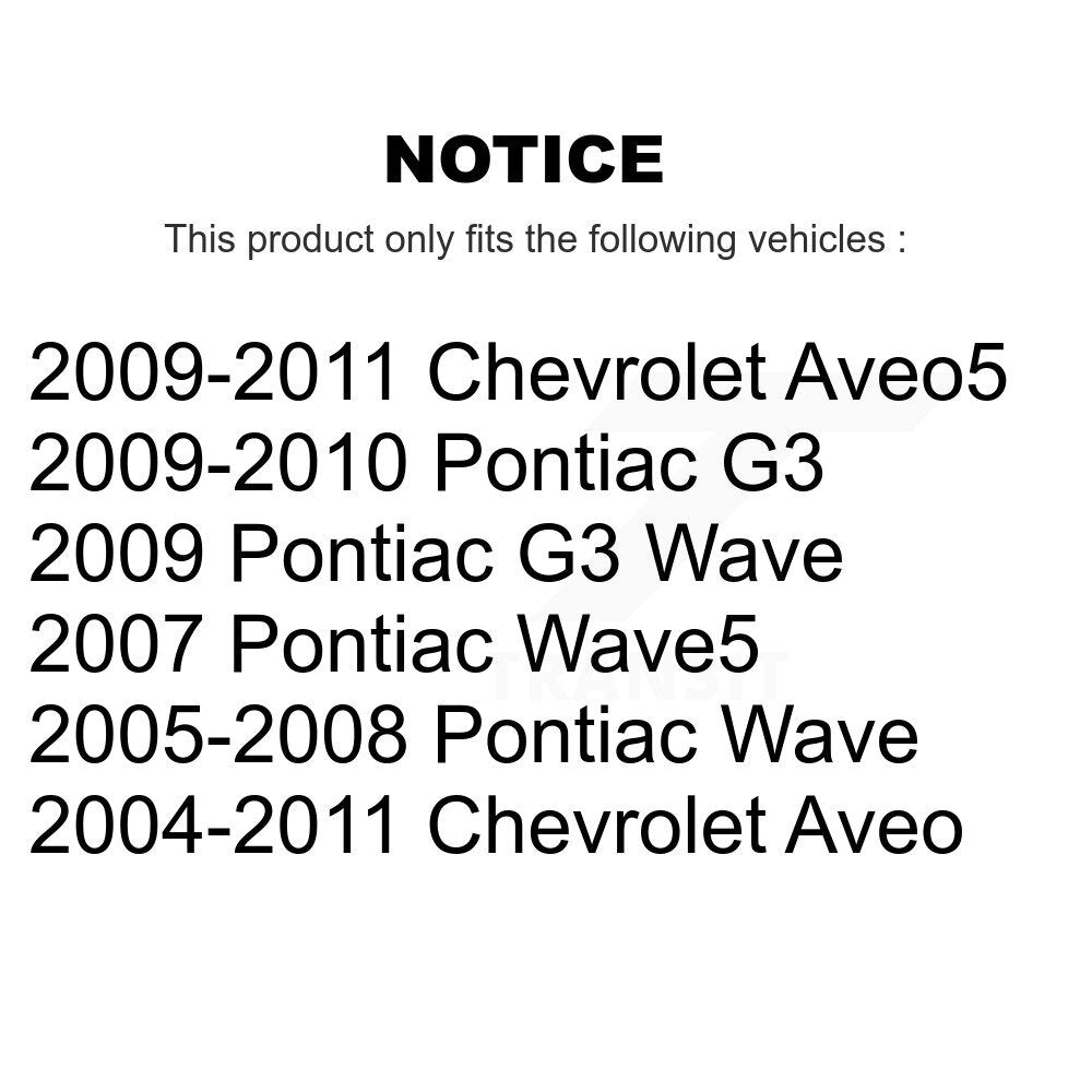 Douille de bras de commande de Suspension avant et arrière, pour Chevrolet Aveo Pontiac