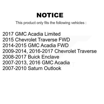 Kit de bagues de barre stabilisatrice de Suspension avant au cadre, pour GMC Acadia Buick Satur