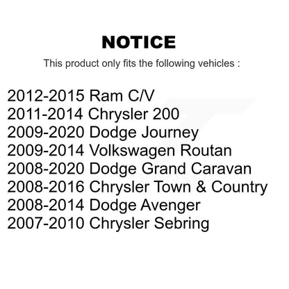Douille de bras de commande de Suspension avant inférieure avant, pour Dodge Grand Caravan Town