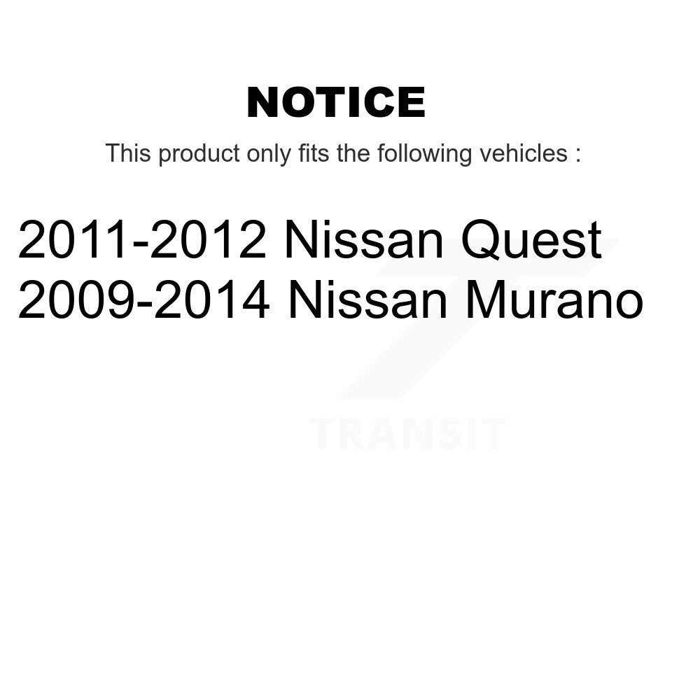 Kit de bagues de barre stabilisatrice de Suspension avant à cadre, pour Nissan Murano Quest
