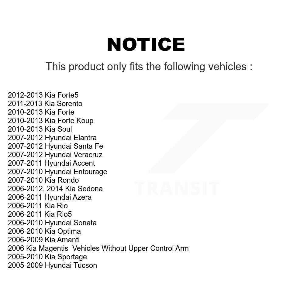 Douille de bras de commande de Suspension avant inférieure avant, pour Hyundai Kia Elantra Sant