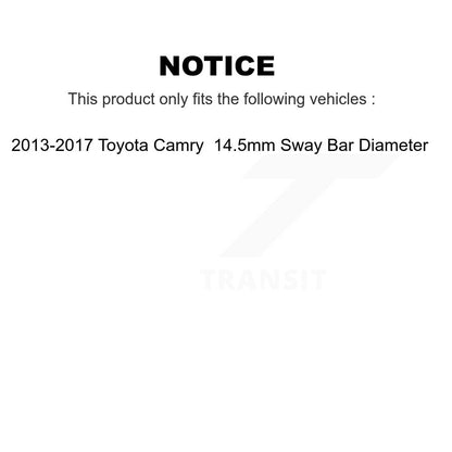 Kit de bagues de barre stabilisatrice de Suspension arrière au cadre, pour Toyota Camry TOR-K20176