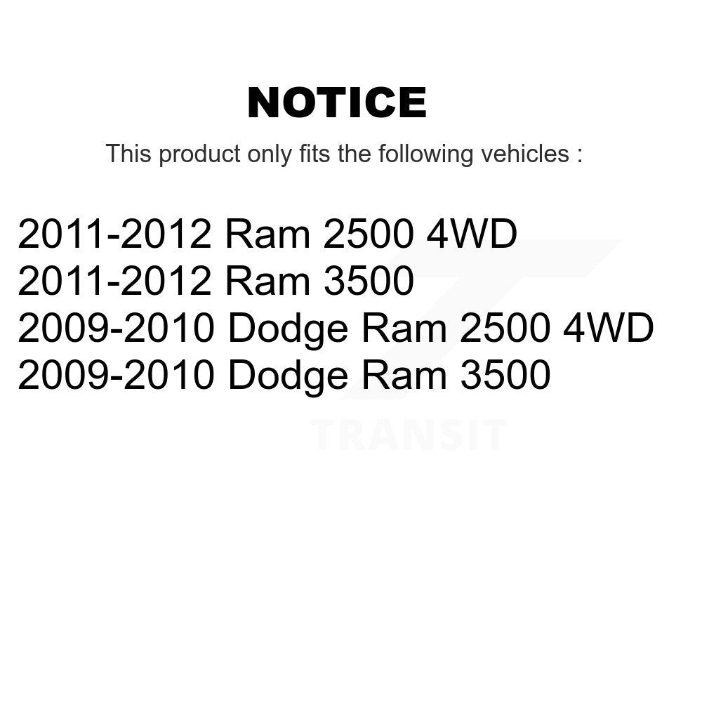 Bras de direction Pitman pour Ram 3500 Dodge 2500 TOR-K440021