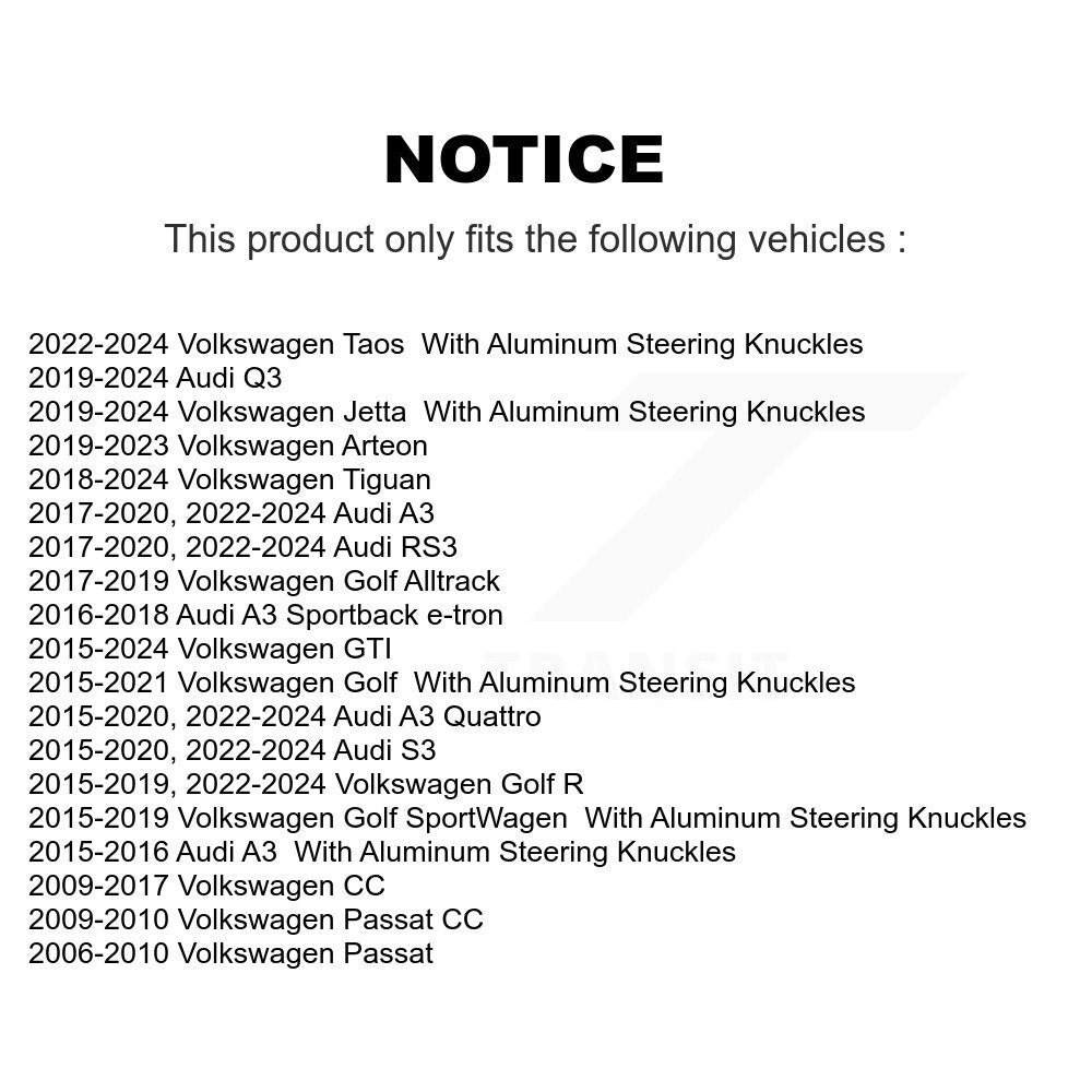 Rotule de Suspension inférieure avant gauche, pour Volkswagen Tiguan Jetta Golf Audi Q3