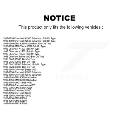 Rotule de Suspension inférieure avant pour Chevrolet GMC K1500 Astro K2500 Safari