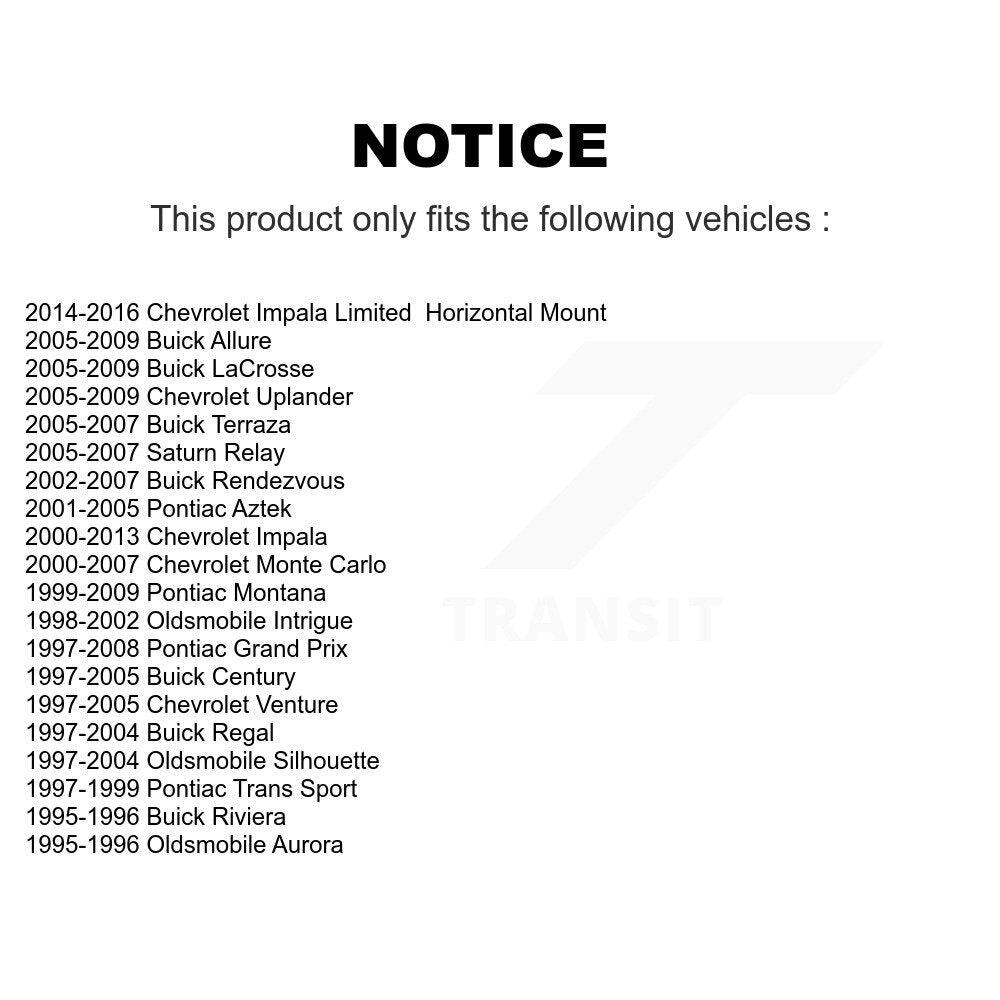 Douille de bras de commande de Suspension avant et arrière, pour Chevrolet Impala Pontia