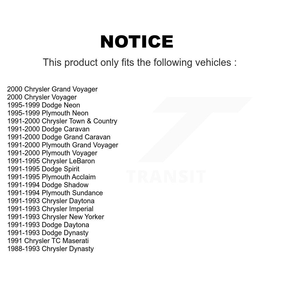 Rotule de Suspension inférieure avant, pour Dodge caravane Plymouth Grand Chrysler Neo