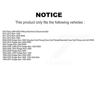 Kit de réparation de lien de barre stabilisatrice de Suspension avant, pour Dodge Ram 1500 2500 3500