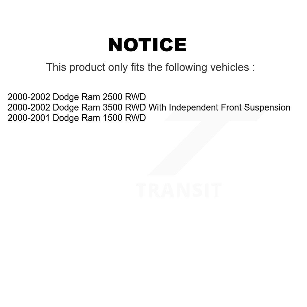 Joint à rotule de Suspension supérieure avant, pour Dodge Ram 2500 1500 3500 RWD TOR-K7366