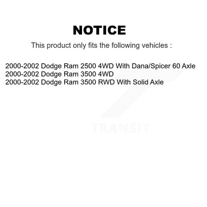 Rotule de Suspension supérieure avant pour Dodge Ram 2000 2002 2500 3500 TOR-K7394