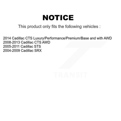 Kit de liaison de barre stabilisatrice de Suspension avant, pour Cadillac CTS SRX STS TOR-K750057