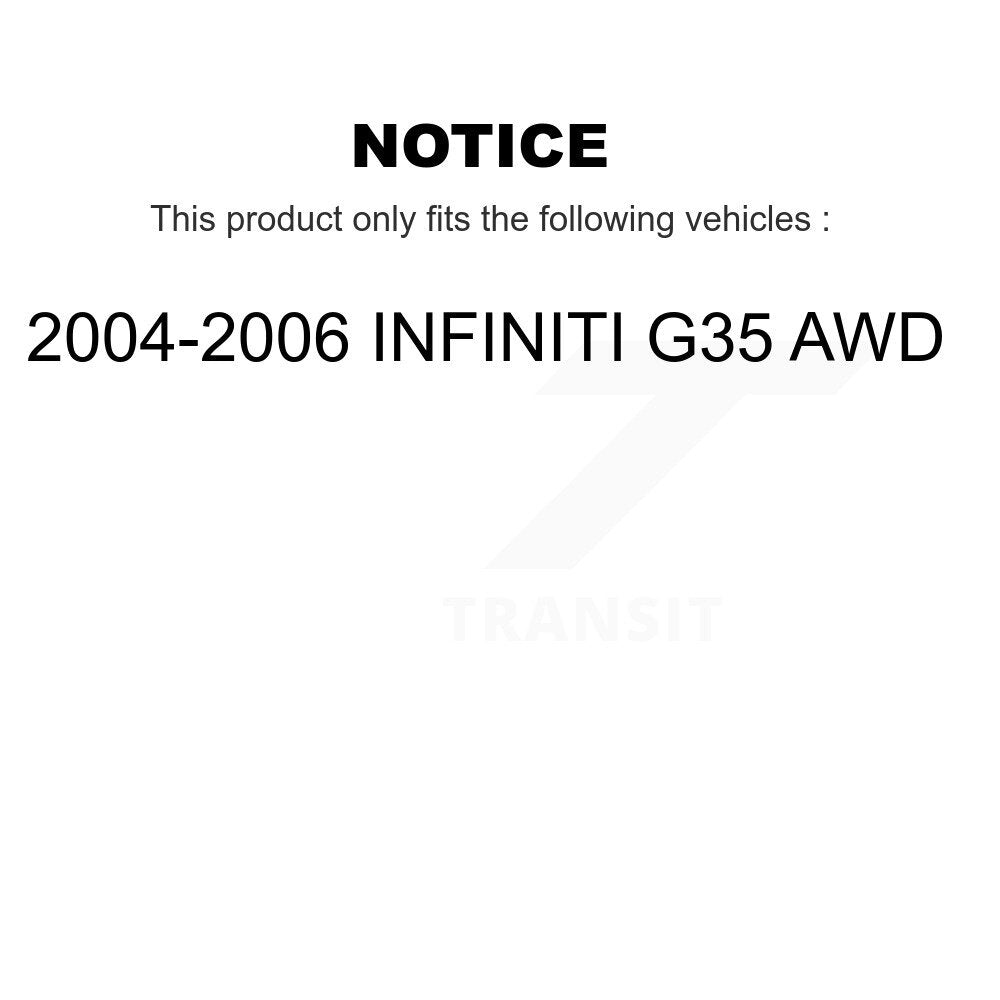 Kit de liaison de barre stabilisatrice de Suspension avant droite pour INFINITI G35 AWD 2004 – 2006