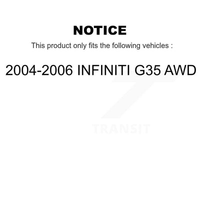 Kit de liaison de barre stabilisatrice de Suspension avant droite pour INFINITI G35 AWD 2004 – 2006