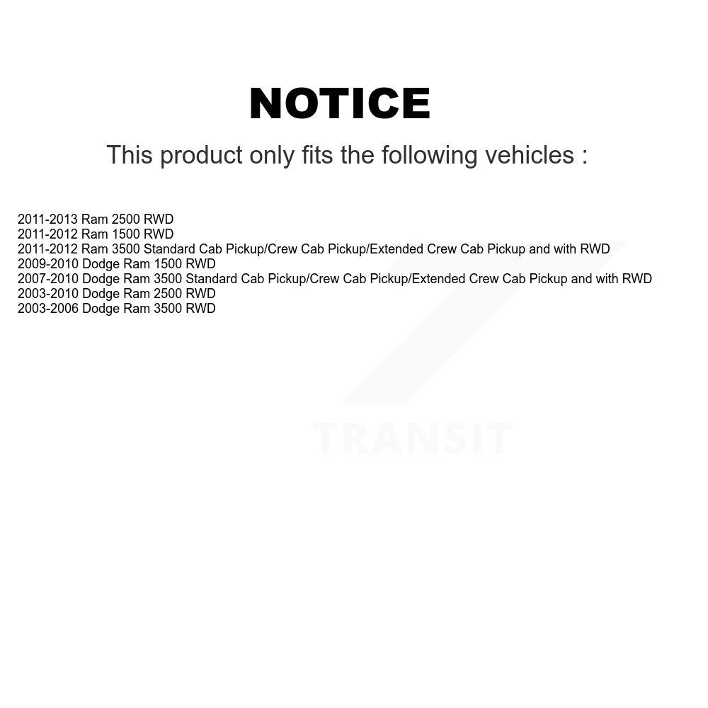 Kit de liaison de barre stabilisatrice de Suspension avant, pour Dodge Ram 1500 3500 2500