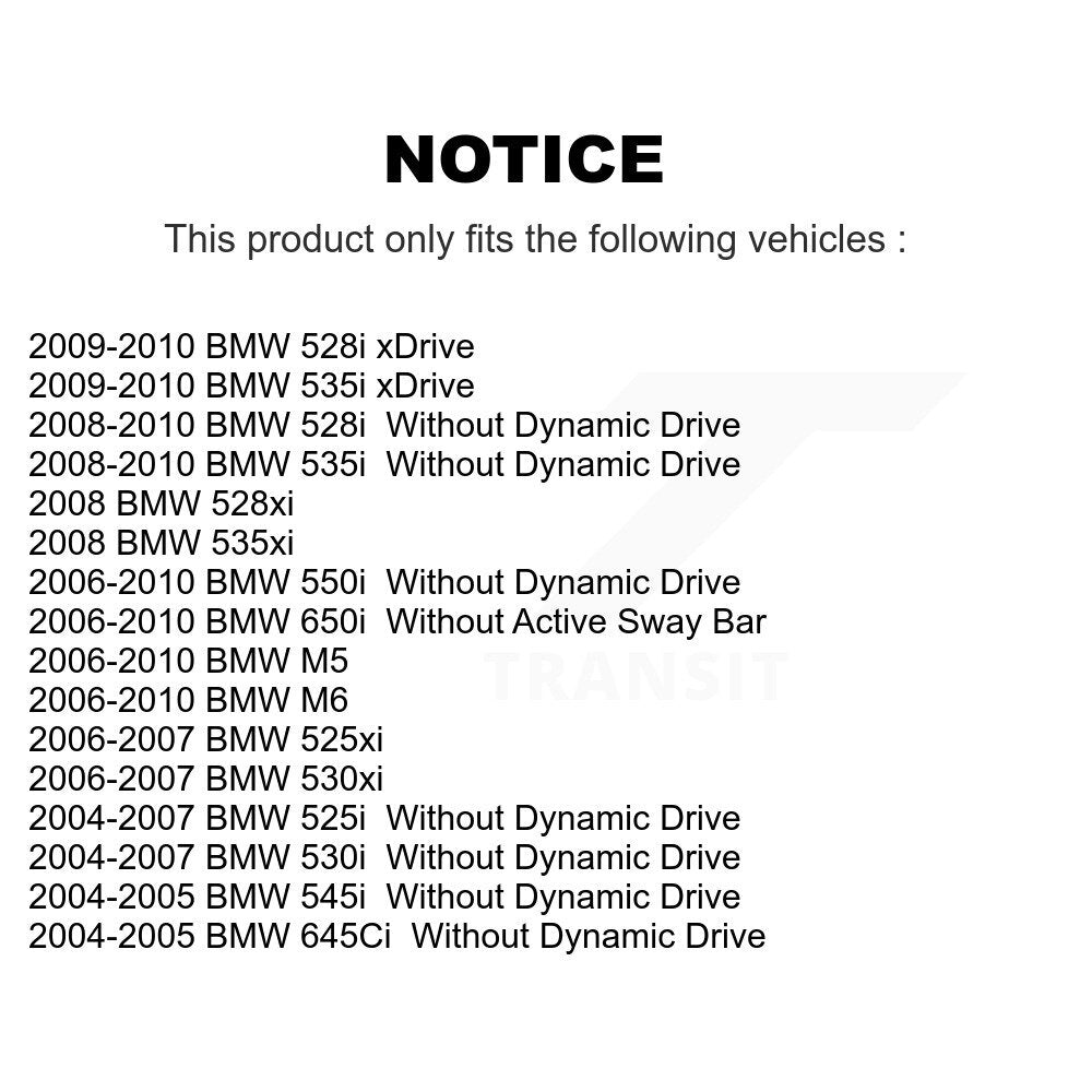 Kit de liaison de barre stabilisatrice de Suspension arrière, pour BMW 530i 530xi 650i 528i xDrive 525