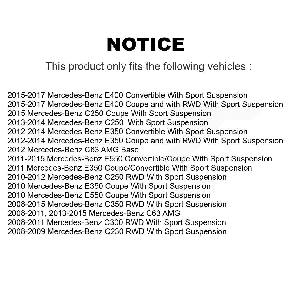 Kit de lien de barre stabilisatrice de Suspension avant gauche pour Mercedes-Benz C300 E350 C350