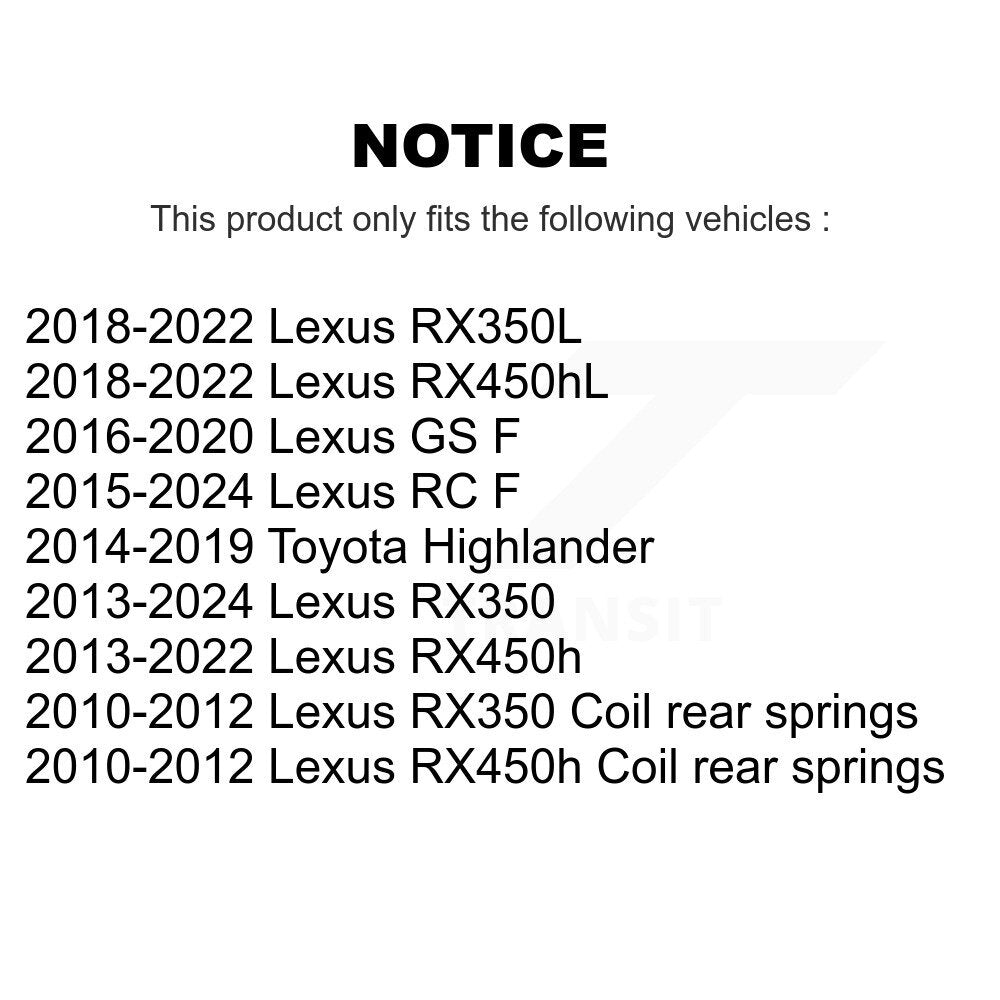 Kit de lien de barre stabilisatrice de Suspension gauche pour Lexus RX350 Toyota Highlander RX450