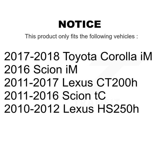 Kit de liaison de barre stabilisatrice de Suspension arrière, pour Scion Toyota Corolla iM Lexus tC