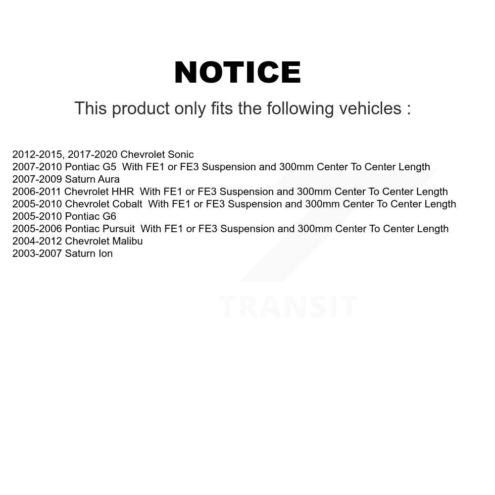 Kit de liaison de barre stabilisatrice de Suspension avant, pour Chevrolet Cobalt Malibu Pontiac G5