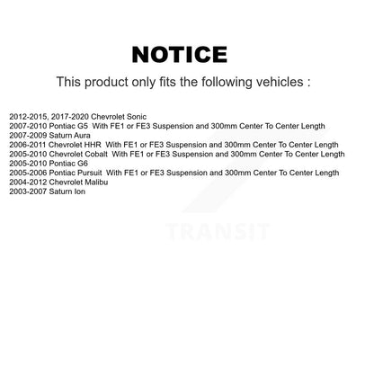 Kit de liaison de barre stabilisatrice de Suspension avant, pour Chevrolet Cobalt Malibu Pontiac G5