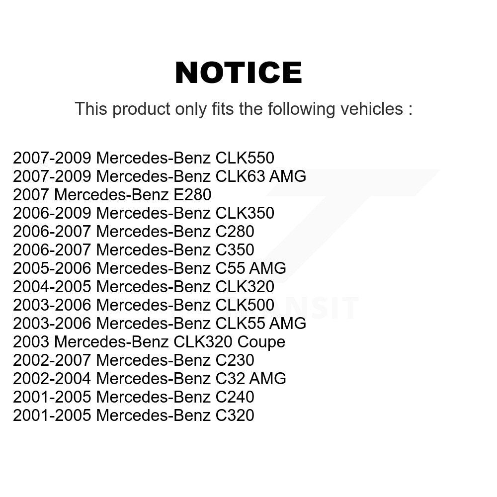 Kit de liaison de barre stabilisatrice de Suspension arrière droite, pour Mercedes-Benz C230 C240 C280