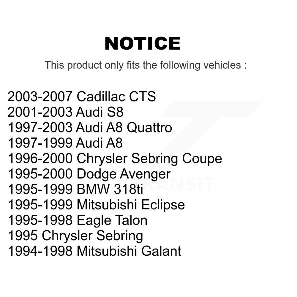 Kit de lien de barre stabilisatrice de Suspension pour Cadillac CTS Chrysler Sebring Mitsubishi
