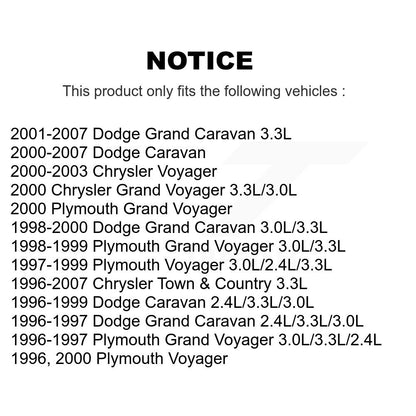 Douille de bras de commande de Suspension avant et arrière, pour Dodge Grand Caravan Tow