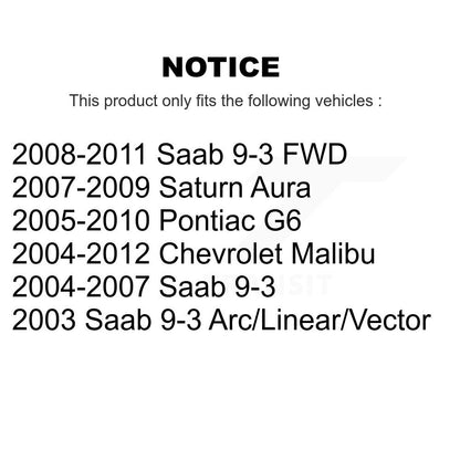 Kit de liaison de barre stabilisatrice de Suspension arrière, pour Chevrolet Malibu Pontiac G6 Saab 9-