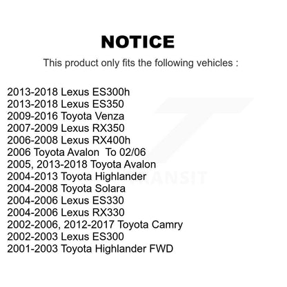 Kit de liaison de barre stabilisatrice de Suspension arrière, pour Toyota Camry Venza Highlander Lexus