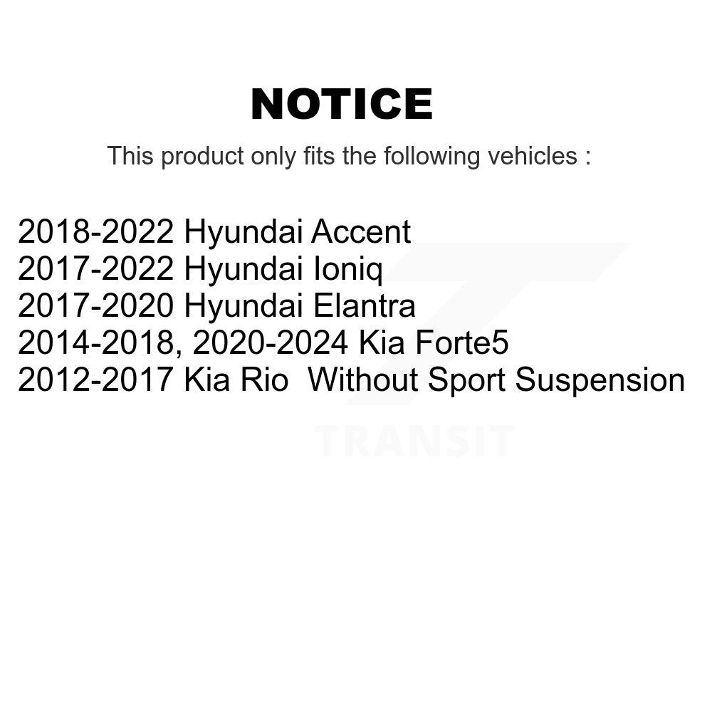 Kit de stabilisateur de barre de suspension avant pour Hyundai Elantra Kia Rio Forte5